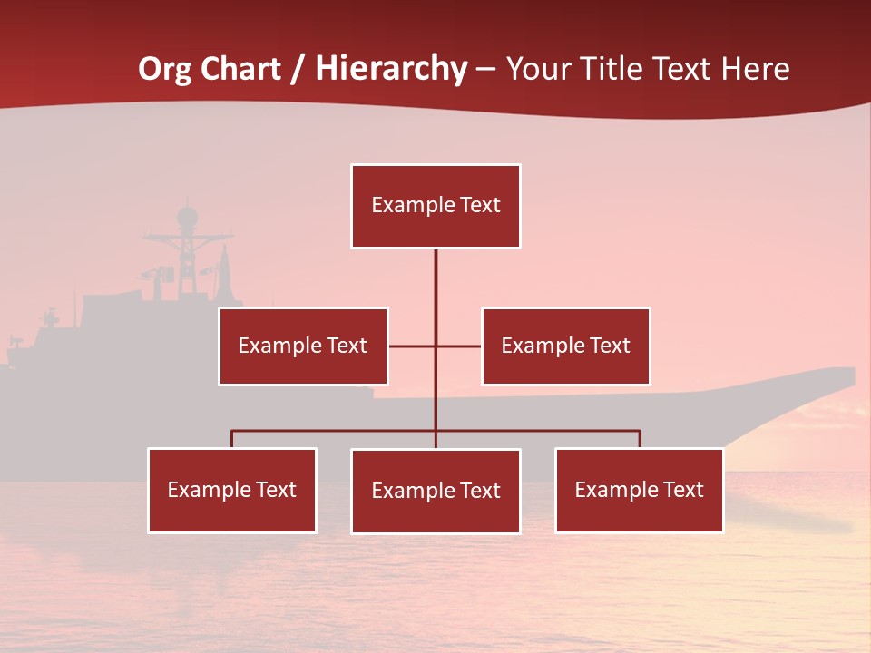 Aircraft Carrier On Sea Near Iraq Over Sunset PowerPoint Template