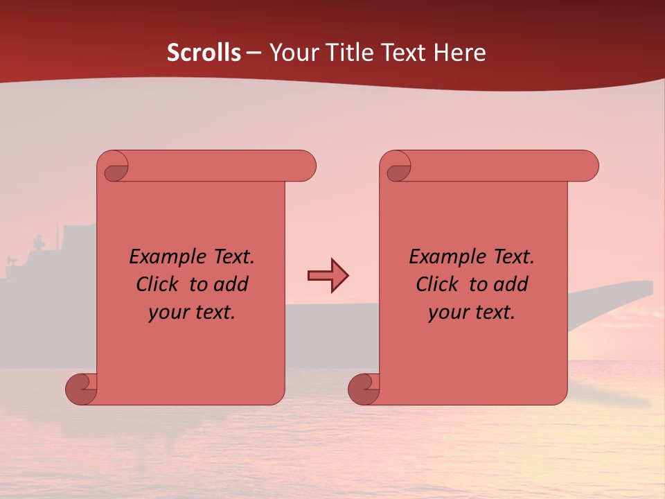 Aircraft Carrier On Sea Near Iraq Over Sunset PowerPoint Template
