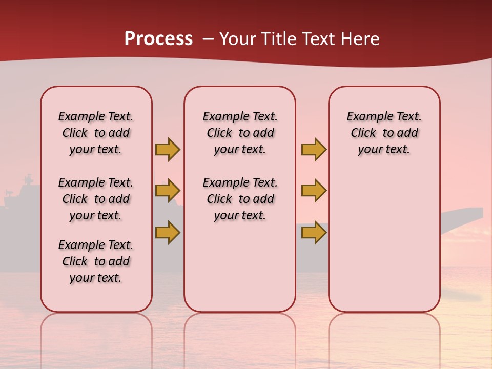 Aircraft Carrier On Sea Near Iraq Over Sunset PowerPoint Template