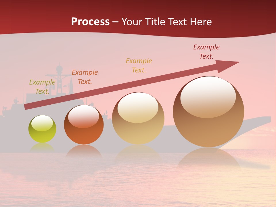 Aircraft Carrier On Sea Near Iraq Over Sunset PowerPoint Template