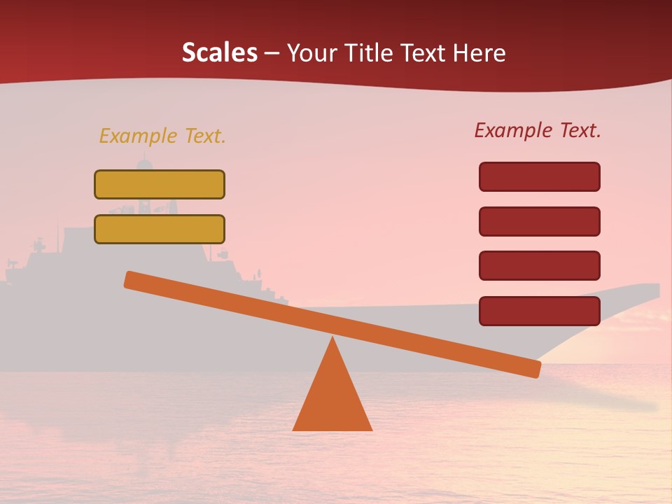 Aircraft Carrier On Sea Near Iraq Over Sunset PowerPoint Template