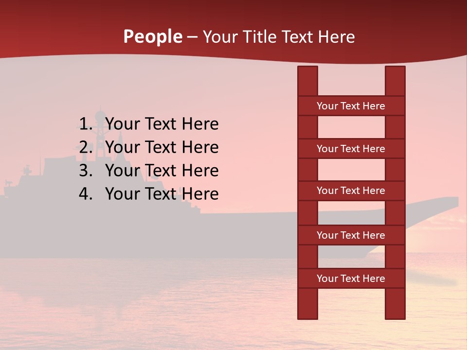Aircraft Carrier On Sea Near Iraq Over Sunset PowerPoint Template
