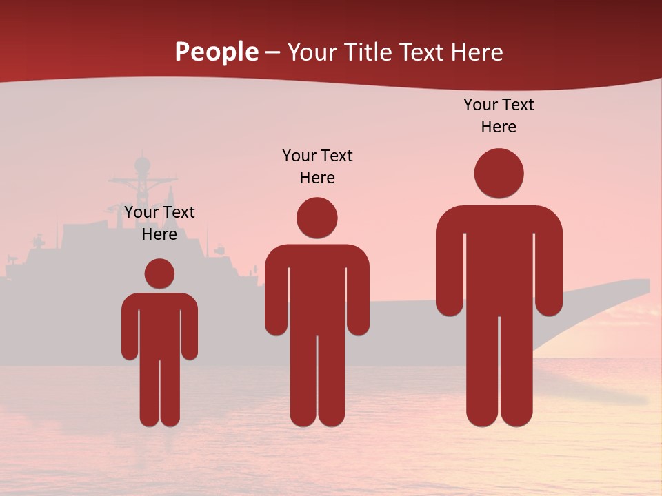 Aircraft Carrier On Sea Near Iraq Over Sunset PowerPoint Template