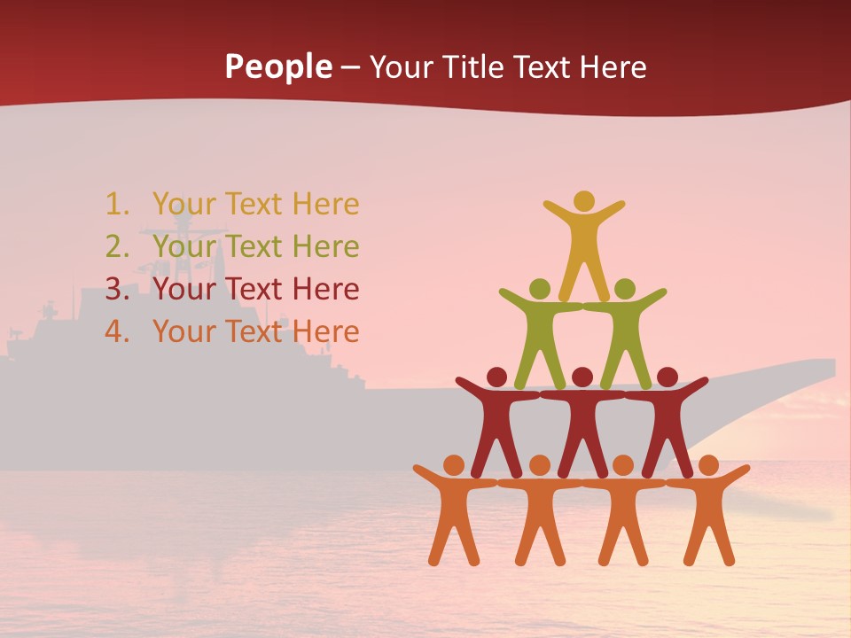 Aircraft Carrier On Sea Near Iraq Over Sunset PowerPoint Template