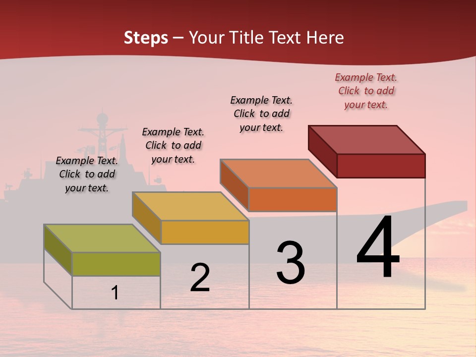 Aircraft Carrier On Sea Near Iraq Over Sunset PowerPoint Template