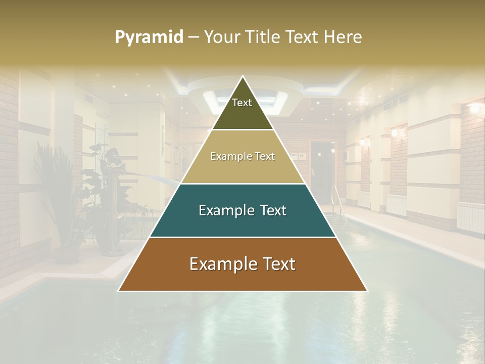 Luxury Beautiful Swimming Pool With Blue Water PowerPoint Template