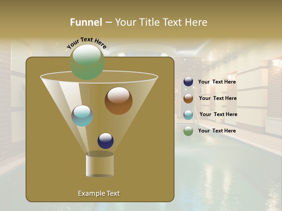 Luxury Beautiful Swimming Pool With Blue Water PowerPoint Template