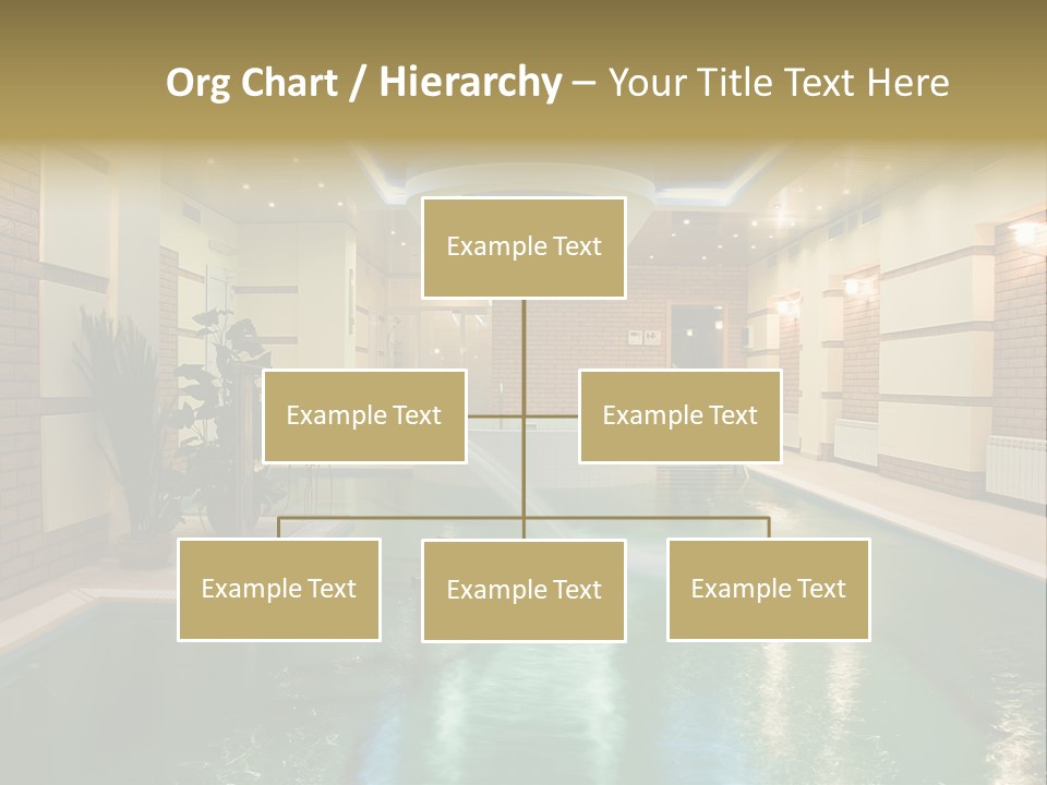 Luxury Beautiful Swimming Pool With Blue Water PowerPoint Template