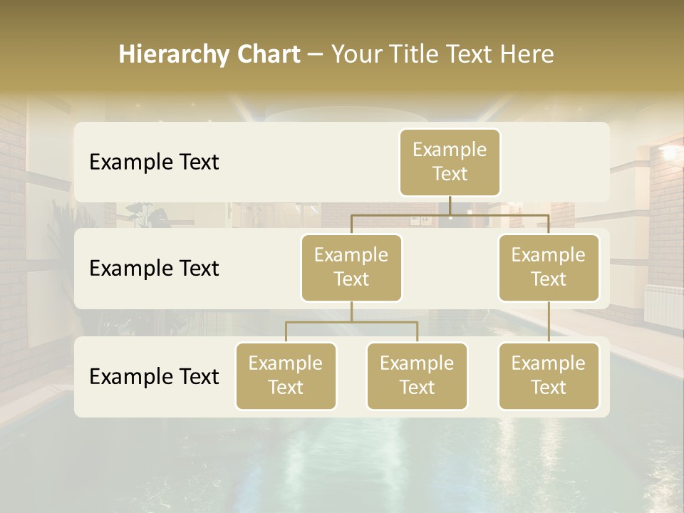Luxury Beautiful Swimming Pool With Blue Water PowerPoint Template