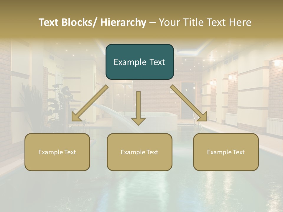 Luxury Beautiful Swimming Pool With Blue Water PowerPoint Template