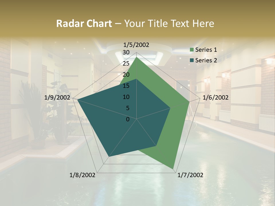 Luxury Beautiful Swimming Pool With Blue Water PowerPoint Template