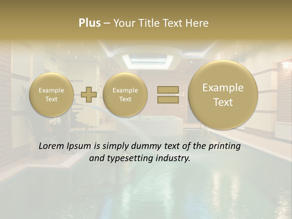 Luxury Beautiful Swimming Pool With Blue Water PowerPoint Template