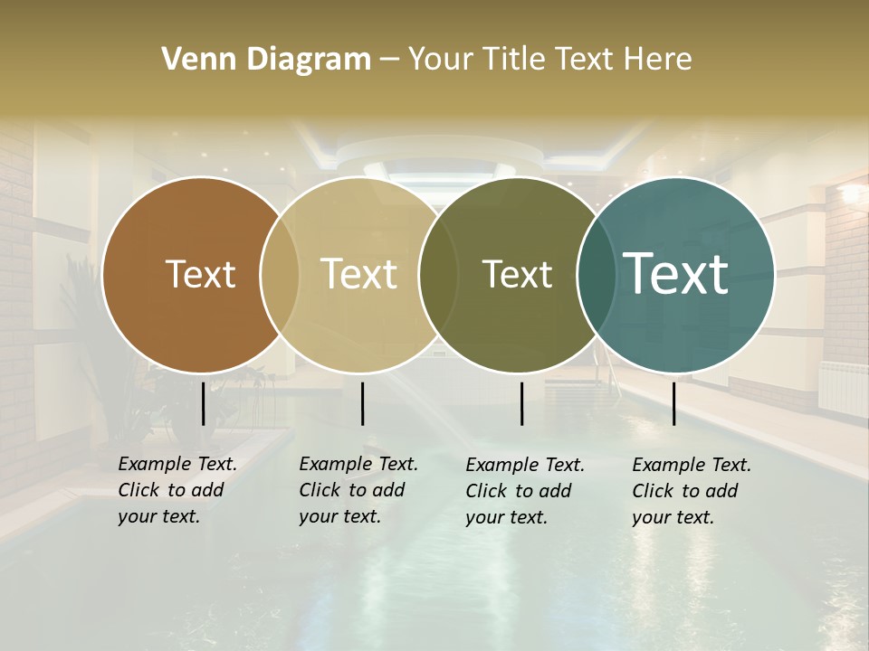 Luxury Beautiful Swimming Pool With Blue Water PowerPoint Template