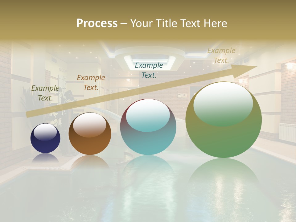 Luxury Beautiful Swimming Pool With Blue Water PowerPoint Template