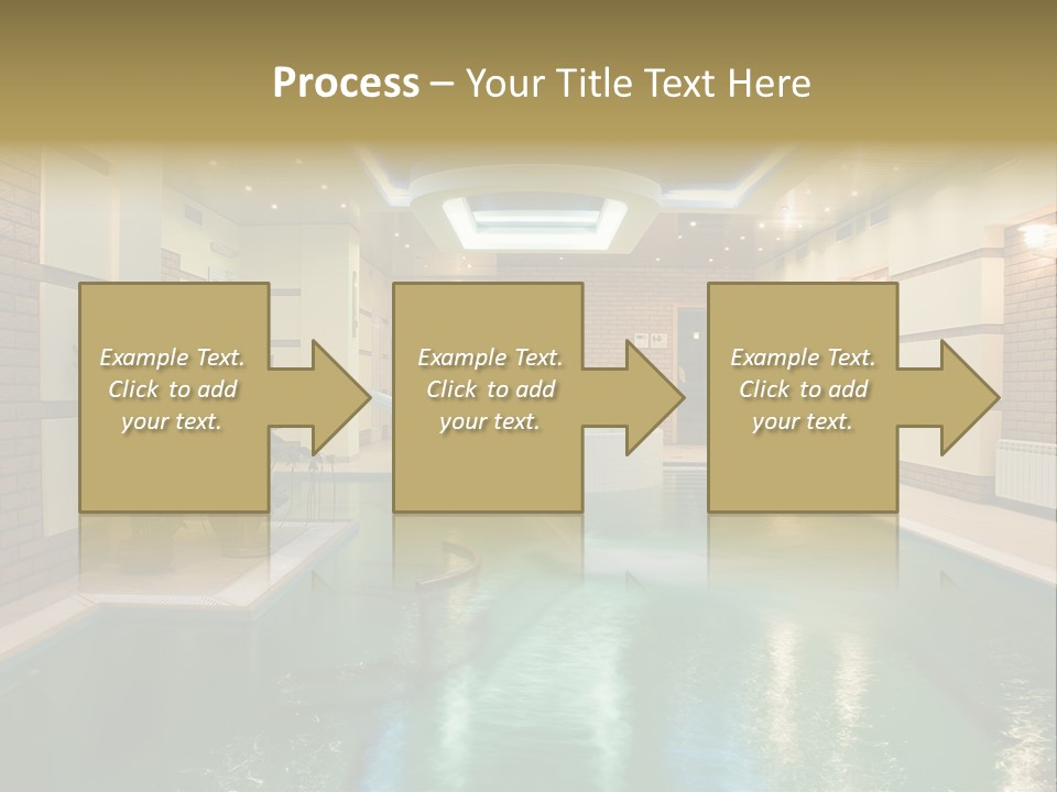 Luxury Beautiful Swimming Pool With Blue Water PowerPoint Template