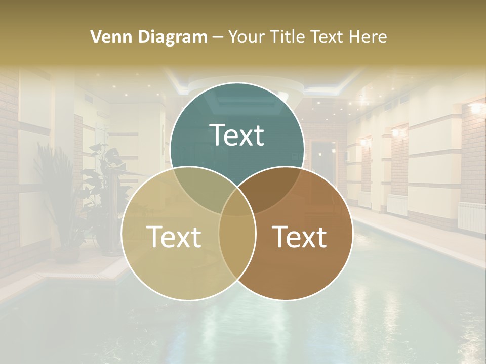 Luxury Beautiful Swimming Pool With Blue Water PowerPoint Template