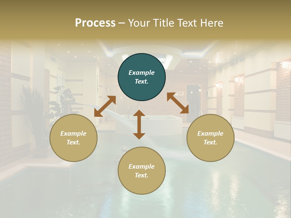 Luxury Beautiful Swimming Pool With Blue Water PowerPoint Template