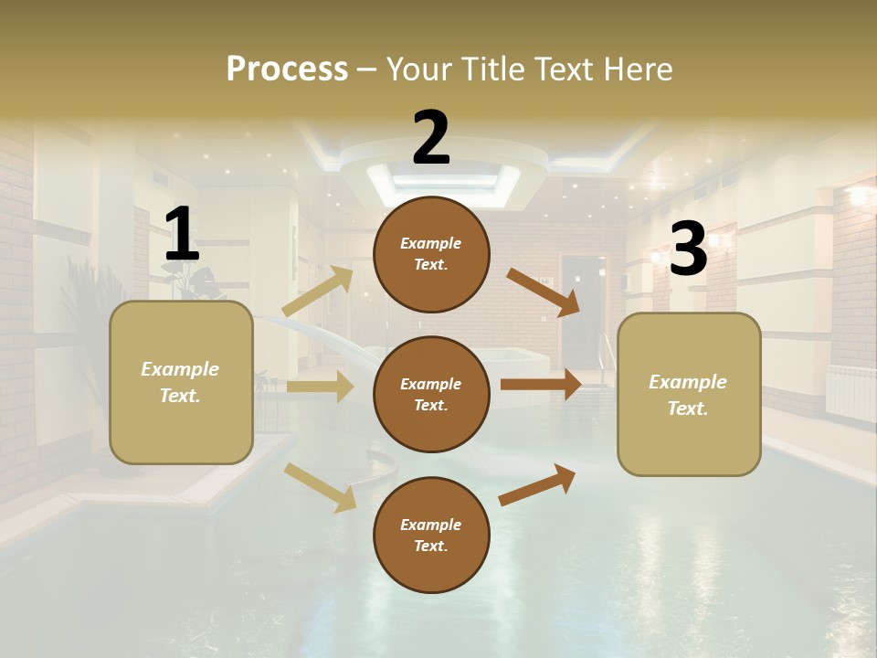 Luxury Beautiful Swimming Pool With Blue Water PowerPoint Template