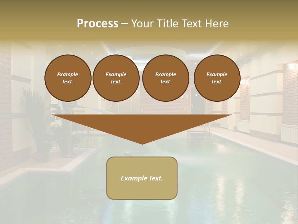 Luxury Beautiful Swimming Pool With Blue Water PowerPoint Template