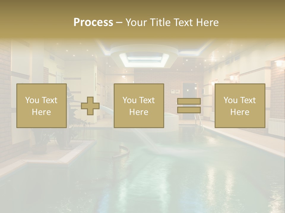 Luxury Beautiful Swimming Pool With Blue Water PowerPoint Template