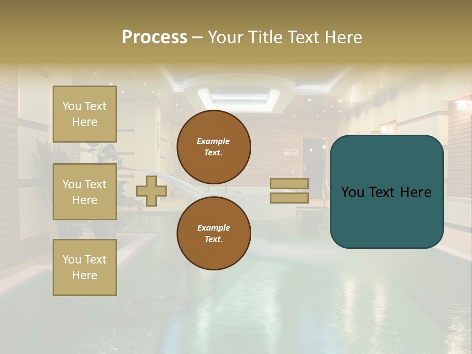 Luxury Beautiful Swimming Pool With Blue Water PowerPoint Template