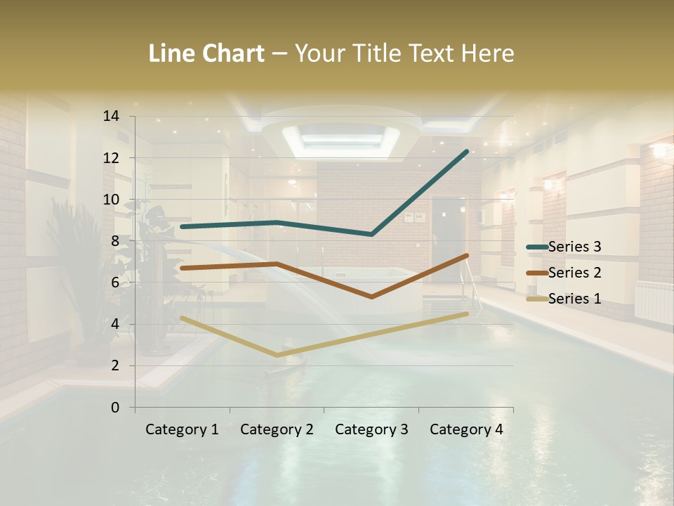 Luxury Beautiful Swimming Pool With Blue Water PowerPoint Template