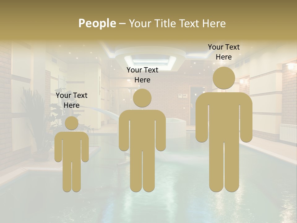 Luxury Beautiful Swimming Pool With Blue Water PowerPoint Template