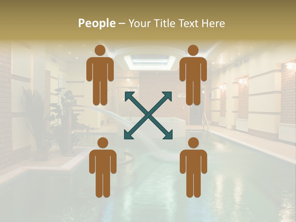 Luxury Beautiful Swimming Pool With Blue Water PowerPoint Template