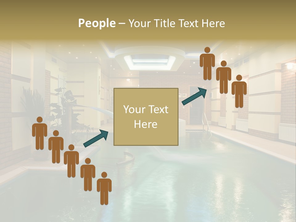 Luxury Beautiful Swimming Pool With Blue Water PowerPoint Template