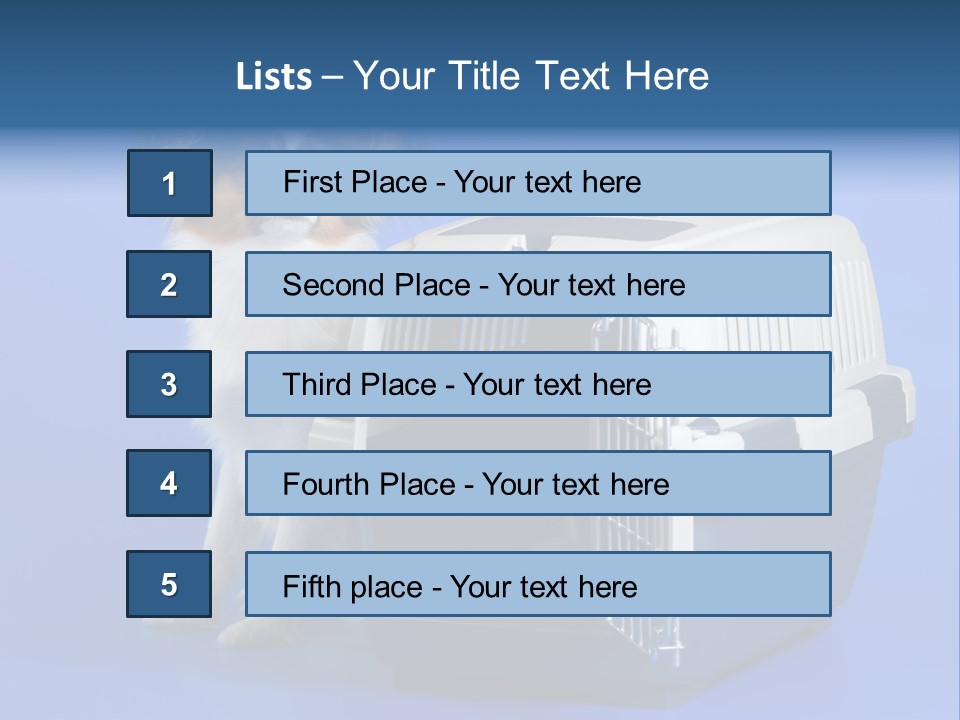 Young Dog Papillon And A Plastic Carrier PowerPoint Template