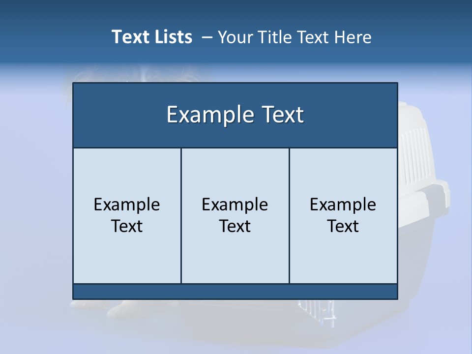 Young Dog Papillon And A Plastic Carrier PowerPoint Template
