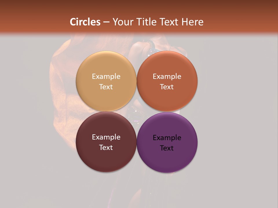 Beautiful Bellydancer Tossing Veil PowerPoint Template