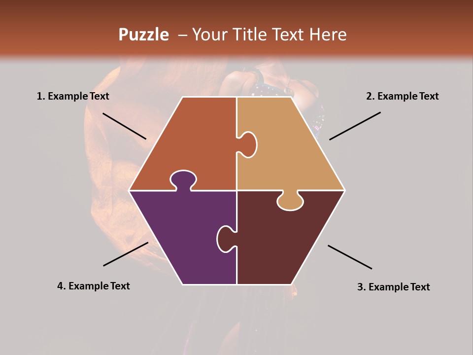 Beautiful Bellydancer Tossing Veil PowerPoint Template