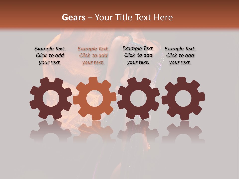 Beautiful Bellydancer Tossing Veil PowerPoint Template