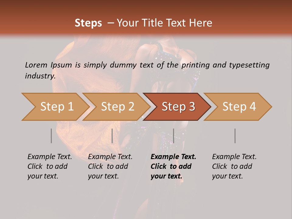 Beautiful Bellydancer Tossing Veil PowerPoint Template