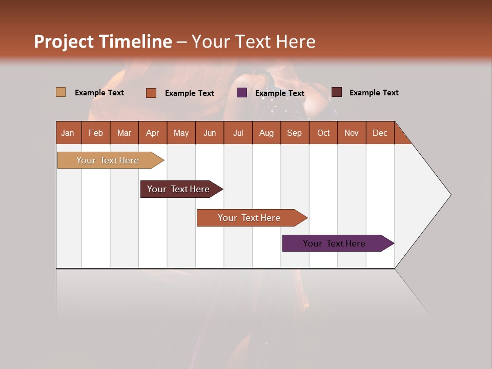 Beautiful Bellydancer Tossing Veil PowerPoint Template