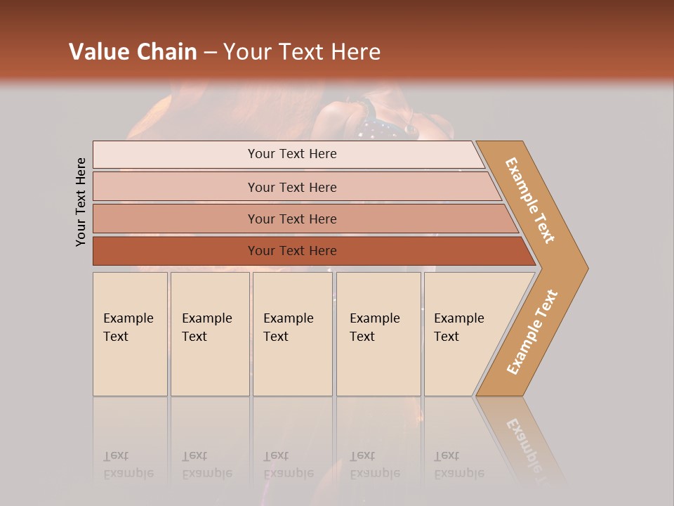 Beautiful Bellydancer Tossing Veil PowerPoint Template