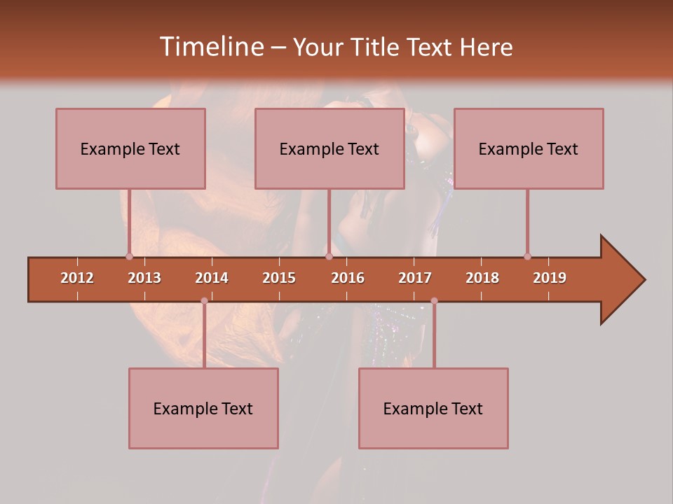 Beautiful Bellydancer Tossing Veil PowerPoint Template