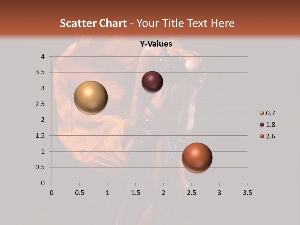 Beautiful Bellydancer Tossing Veil PowerPoint Template