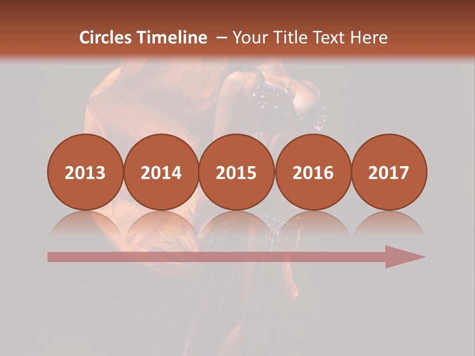 Beautiful Bellydancer Tossing Veil PowerPoint Template