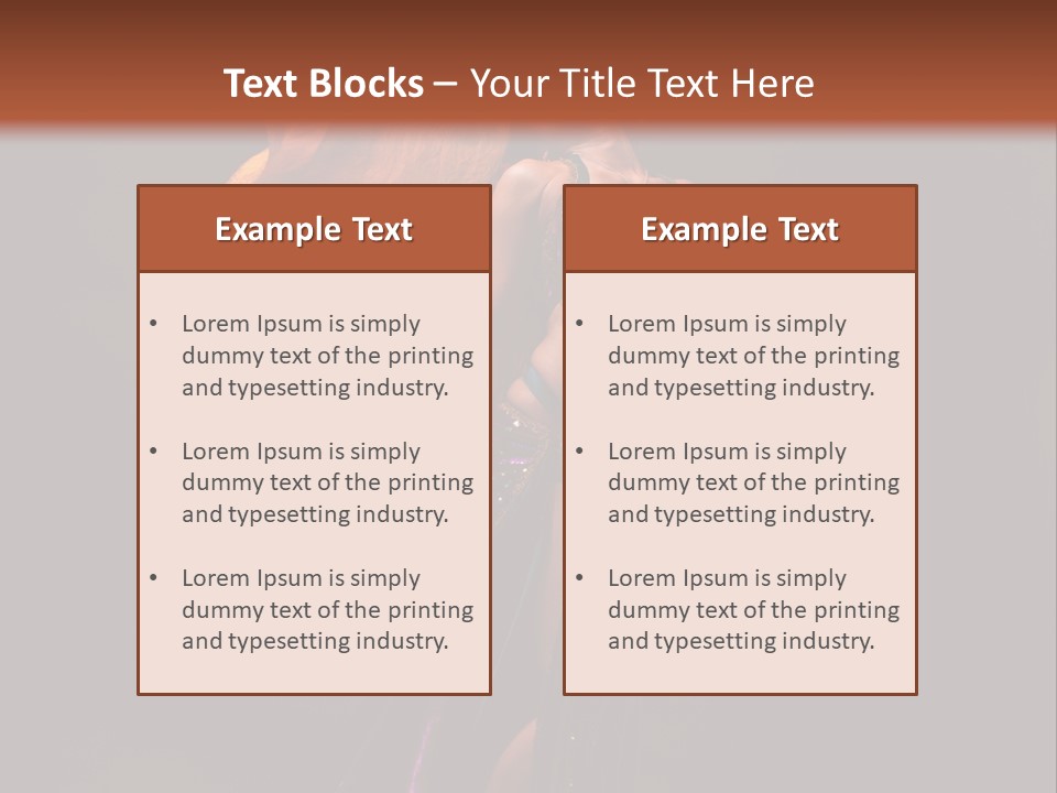 Beautiful Bellydancer Tossing Veil PowerPoint Template