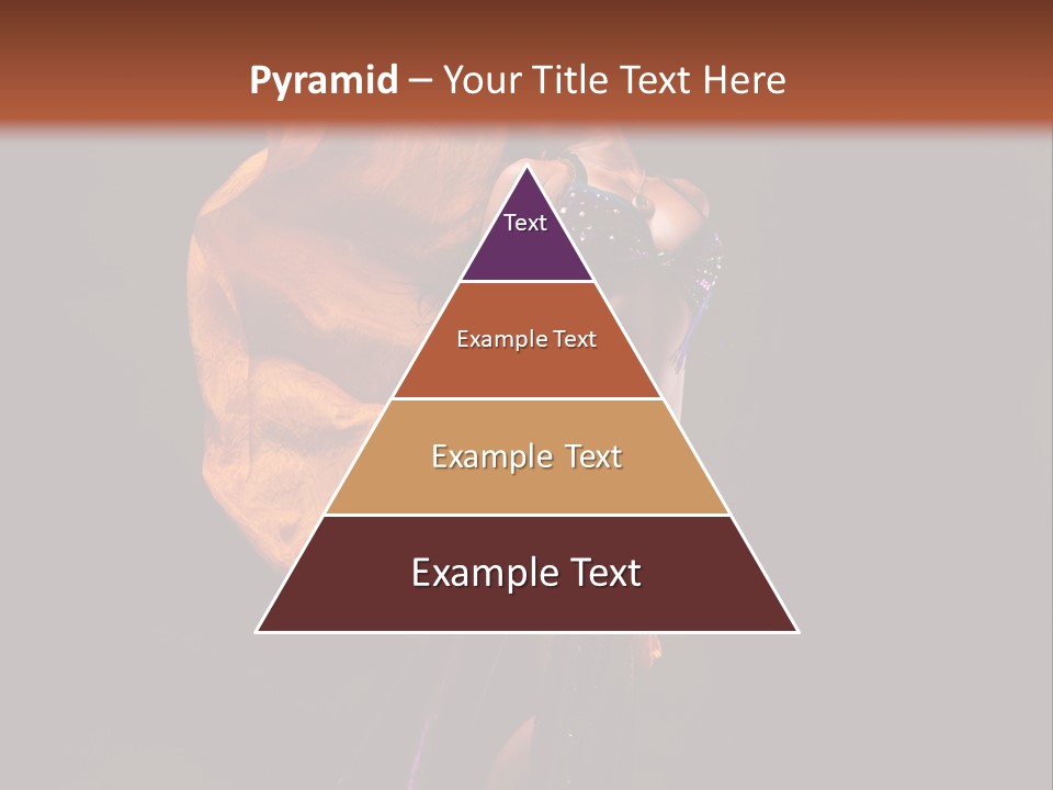 Beautiful Bellydancer Tossing Veil PowerPoint Template