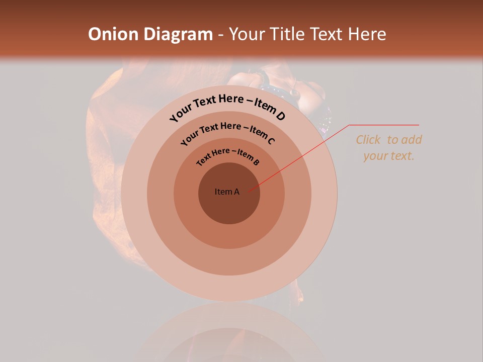 Beautiful Bellydancer Tossing Veil PowerPoint Template