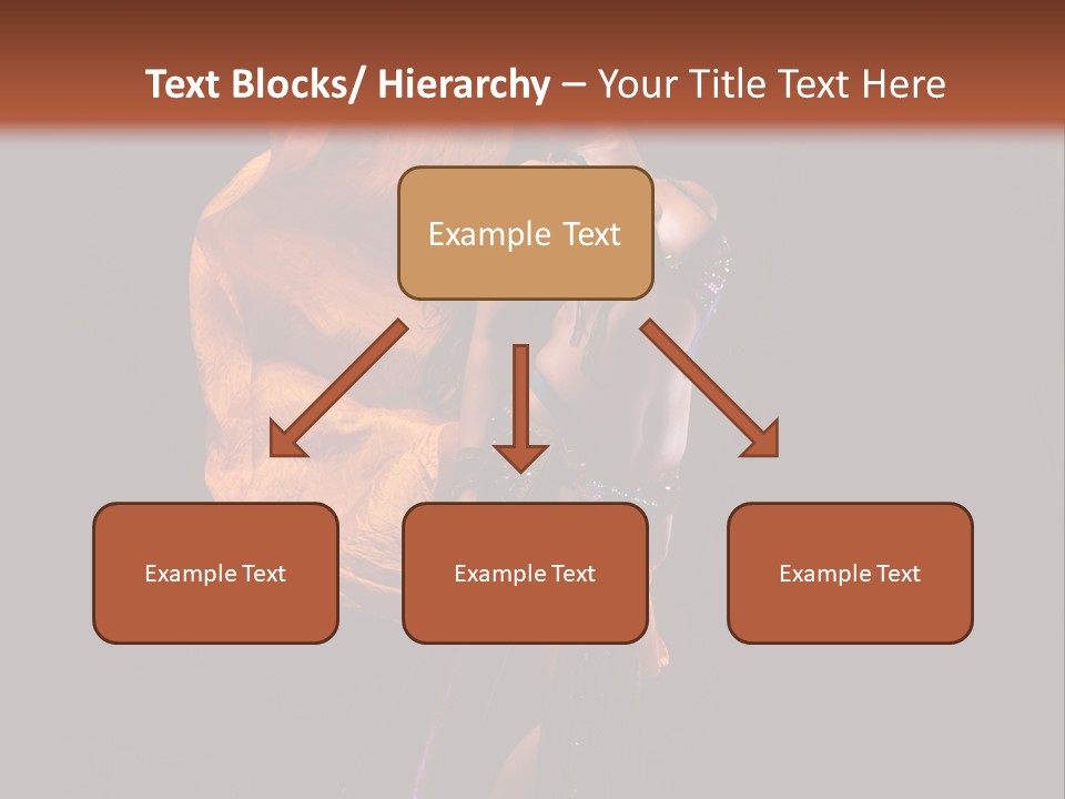 Beautiful Bellydancer Tossing Veil PowerPoint Template