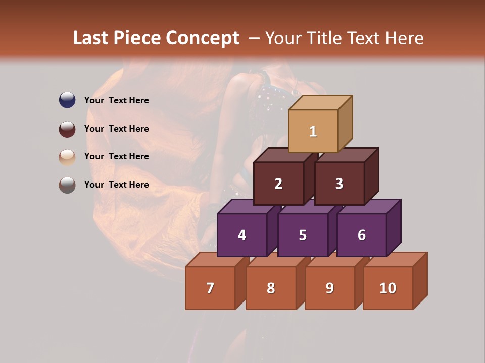 Beautiful Bellydancer Tossing Veil PowerPoint Template