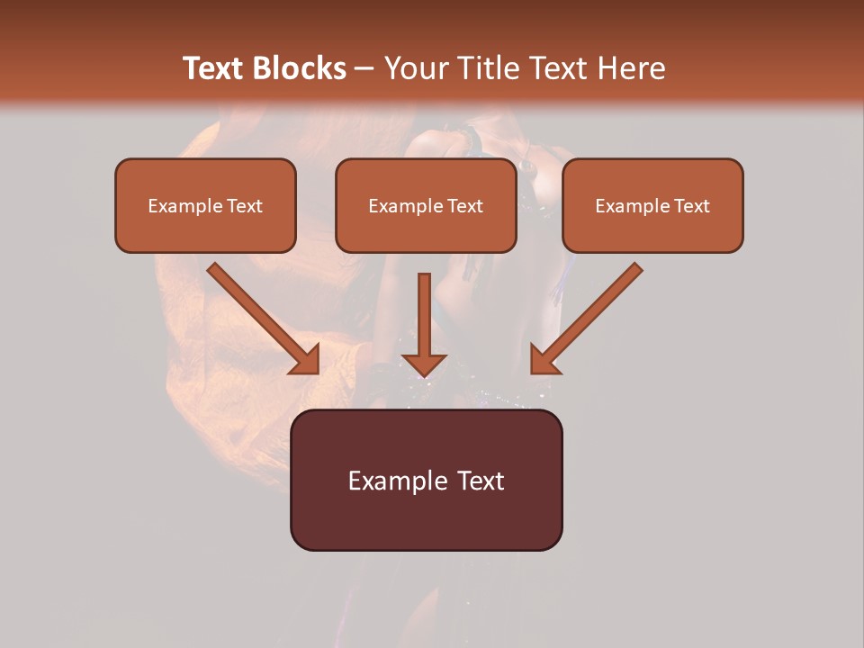 Beautiful Bellydancer Tossing Veil PowerPoint Template