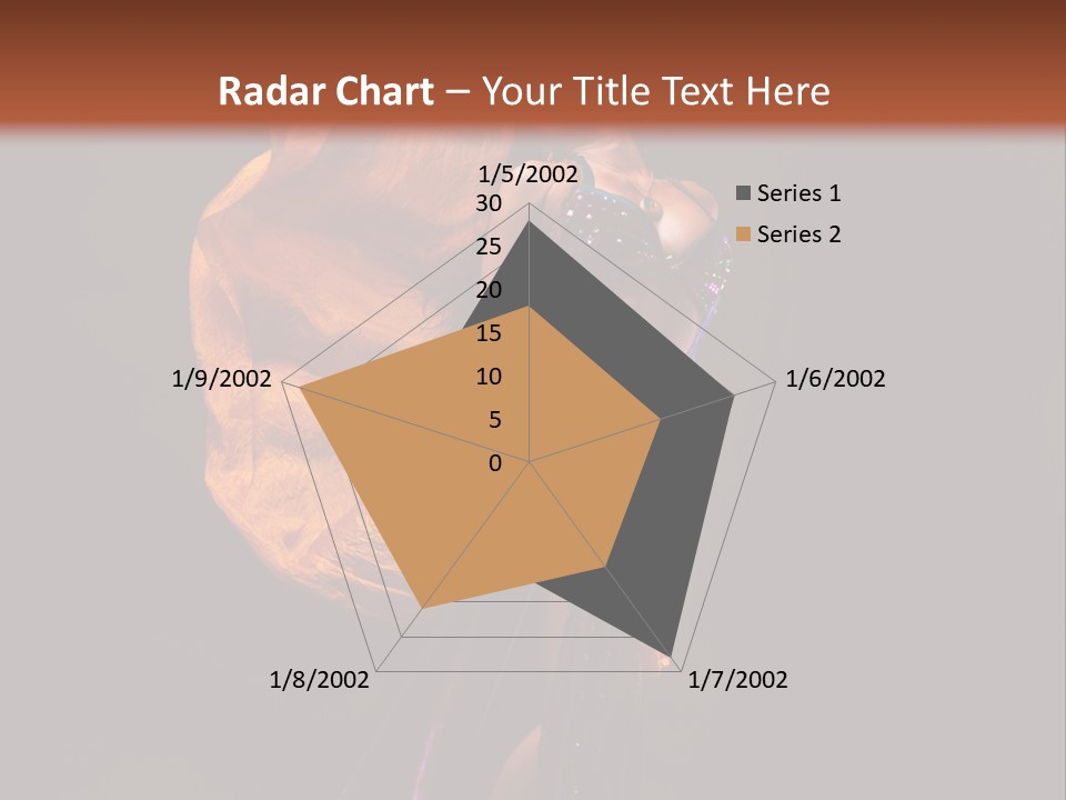 Beautiful Bellydancer Tossing Veil PowerPoint Template