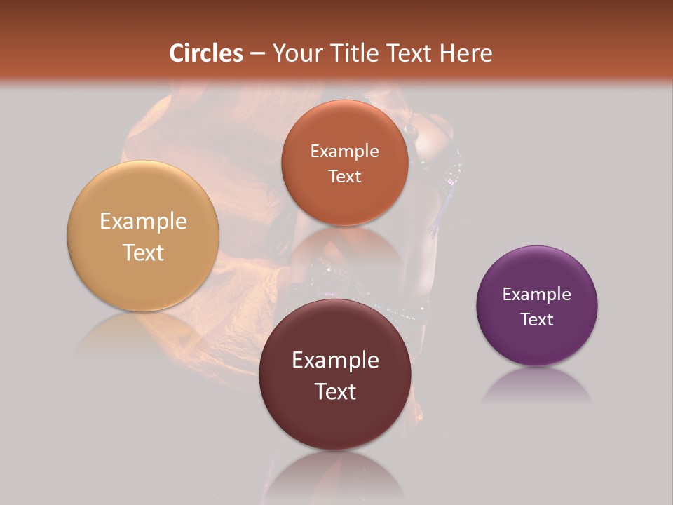 Beautiful Bellydancer Tossing Veil PowerPoint Template