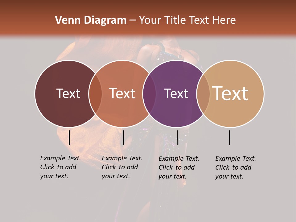 Beautiful Bellydancer Tossing Veil PowerPoint Template