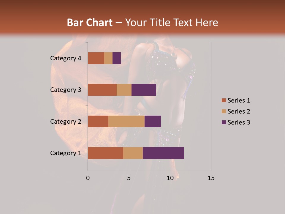 Beautiful Bellydancer Tossing Veil PowerPoint Template